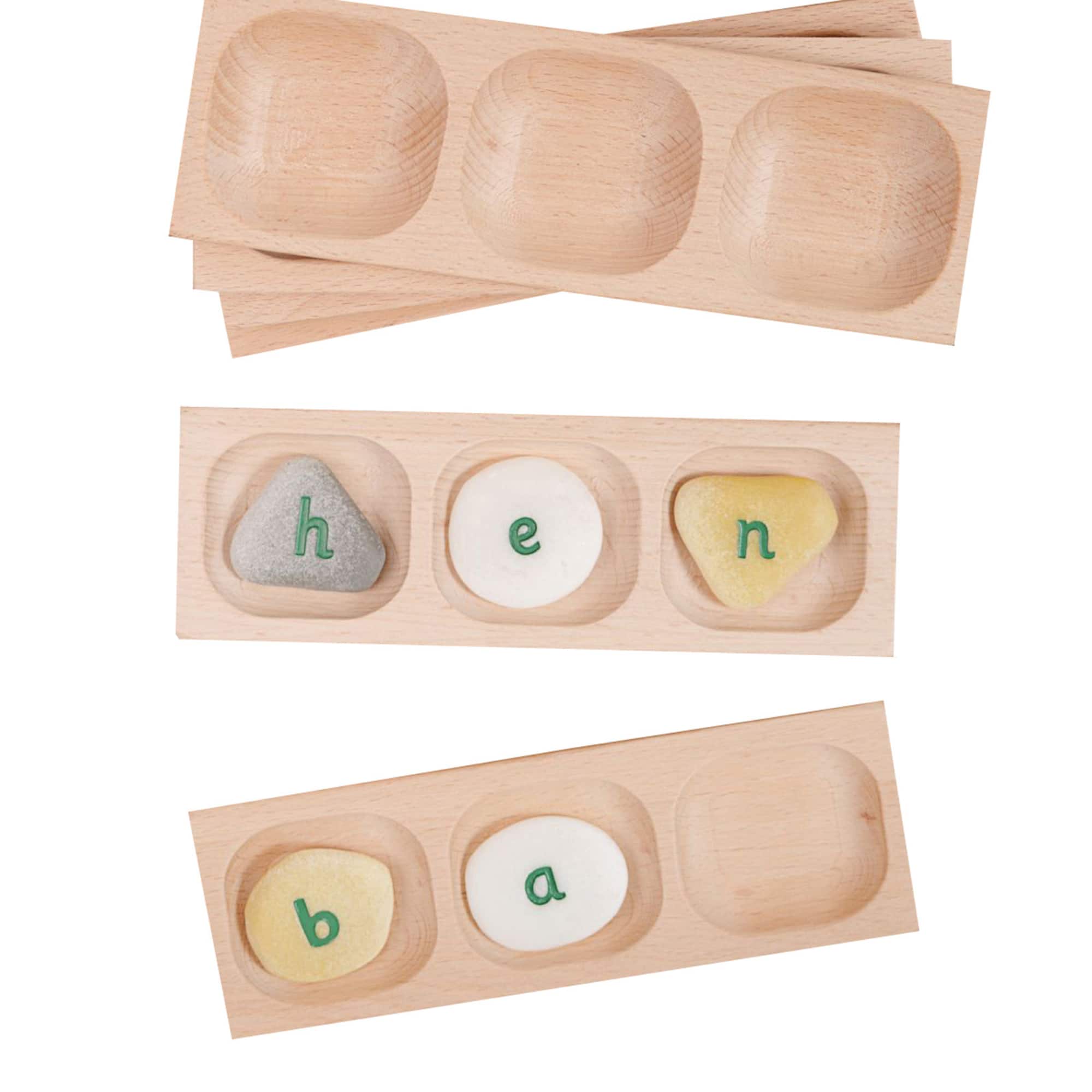 Yellow Door Three Pebble Word Building Tray